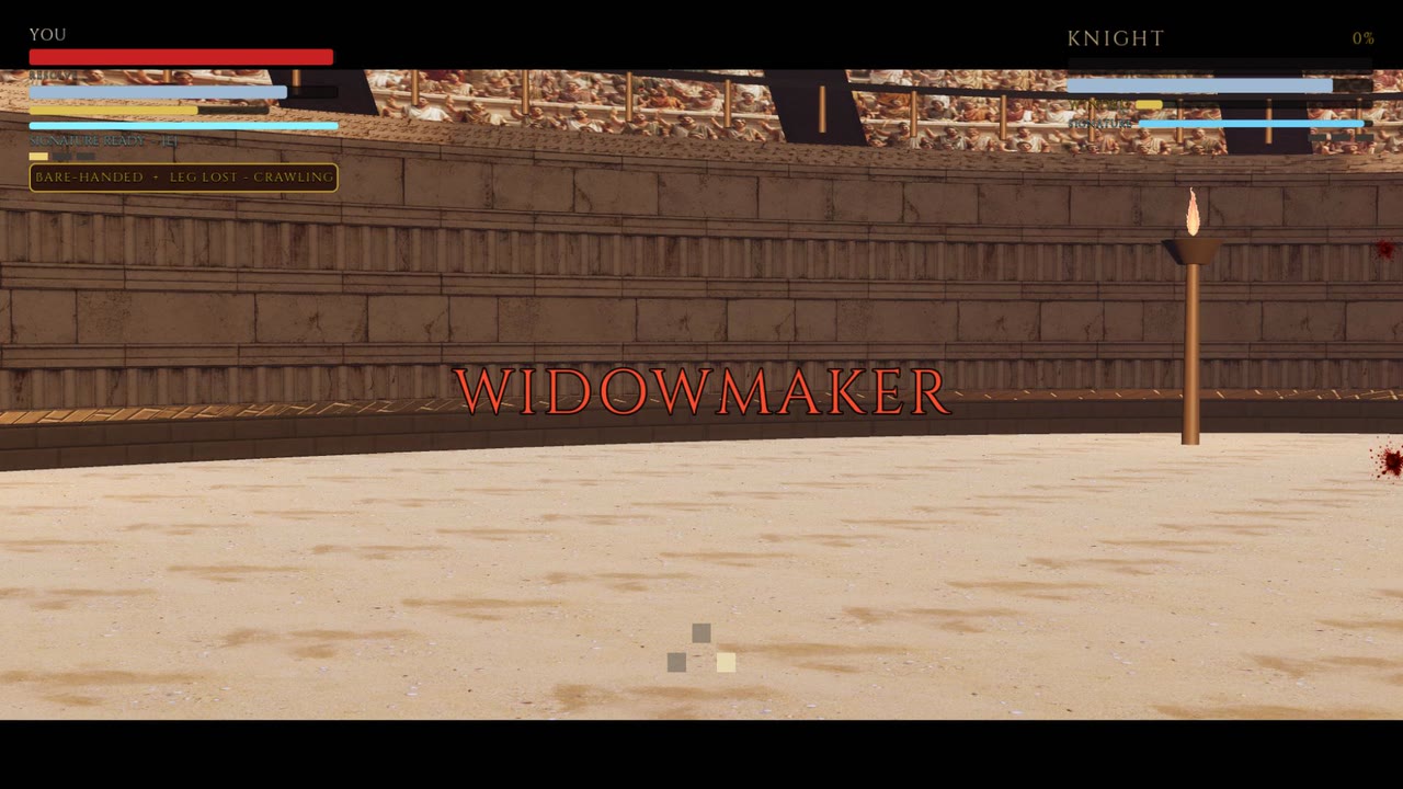 A crawling champion still wins with a beheading